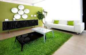 green color themed room