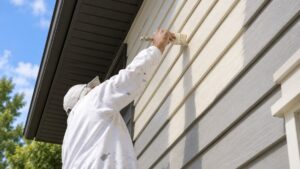 paint the horizontal exterior siding of a house