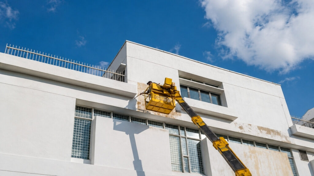 prep the exterior stucco wall